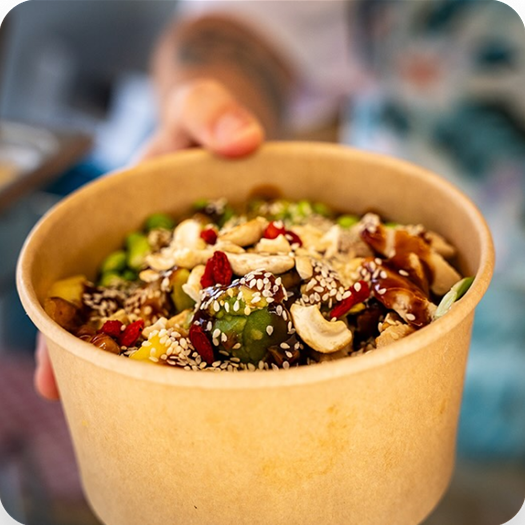 Nahaufnahme einer Hula Bowl